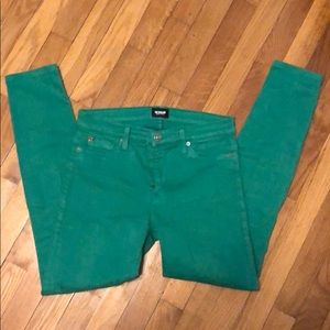 Hudson Nico jeans. Emerald green. Sz 28